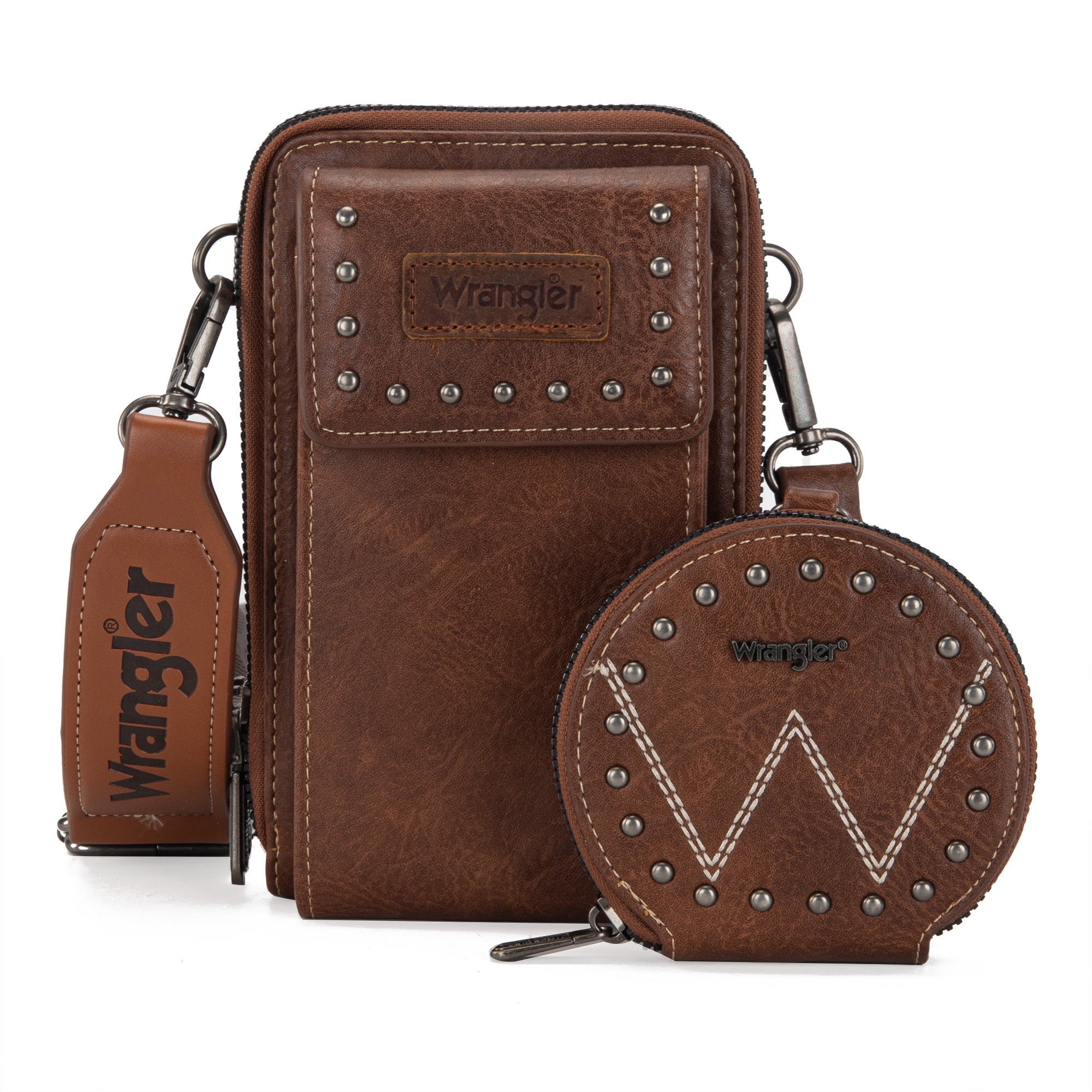 Wrangler Crossbody Cell Phone Purse for Women RFID Blocking Cellphone Wallet with Coin Pouch Walmart