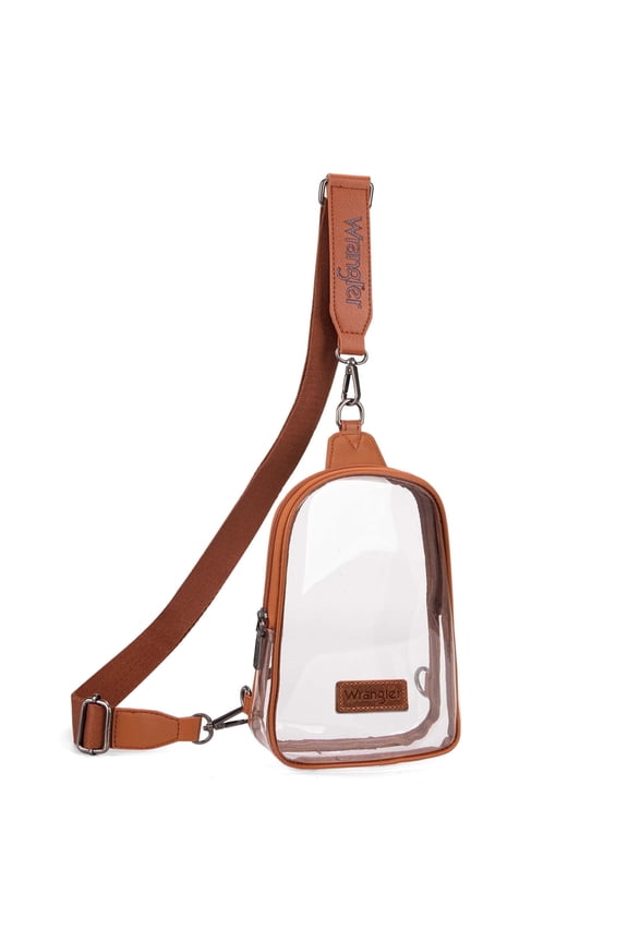 Wrangler Crossbody Clear Sling Bags for Women Stadium Approved Cross Body Purse for Sports Events Concerts