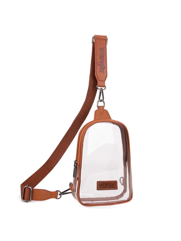 Wrangler Crossbody Clear Sling Bags for Women Stadium Approved Cross Body Purse for Sports Events Concerts