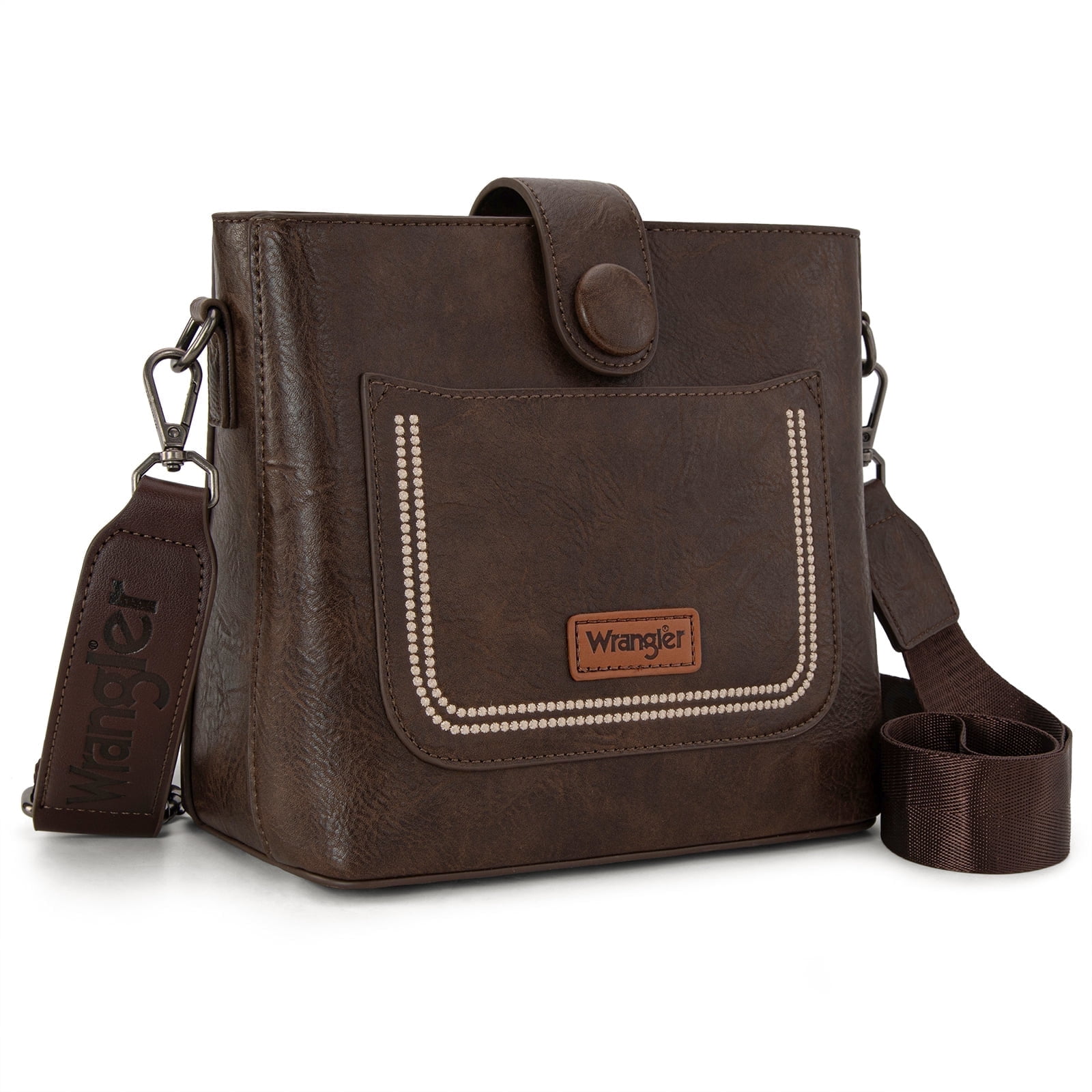 Wrangler Vintage Crossbody Purses for Women Purses and Handbags for Gift 8''H, Coffee