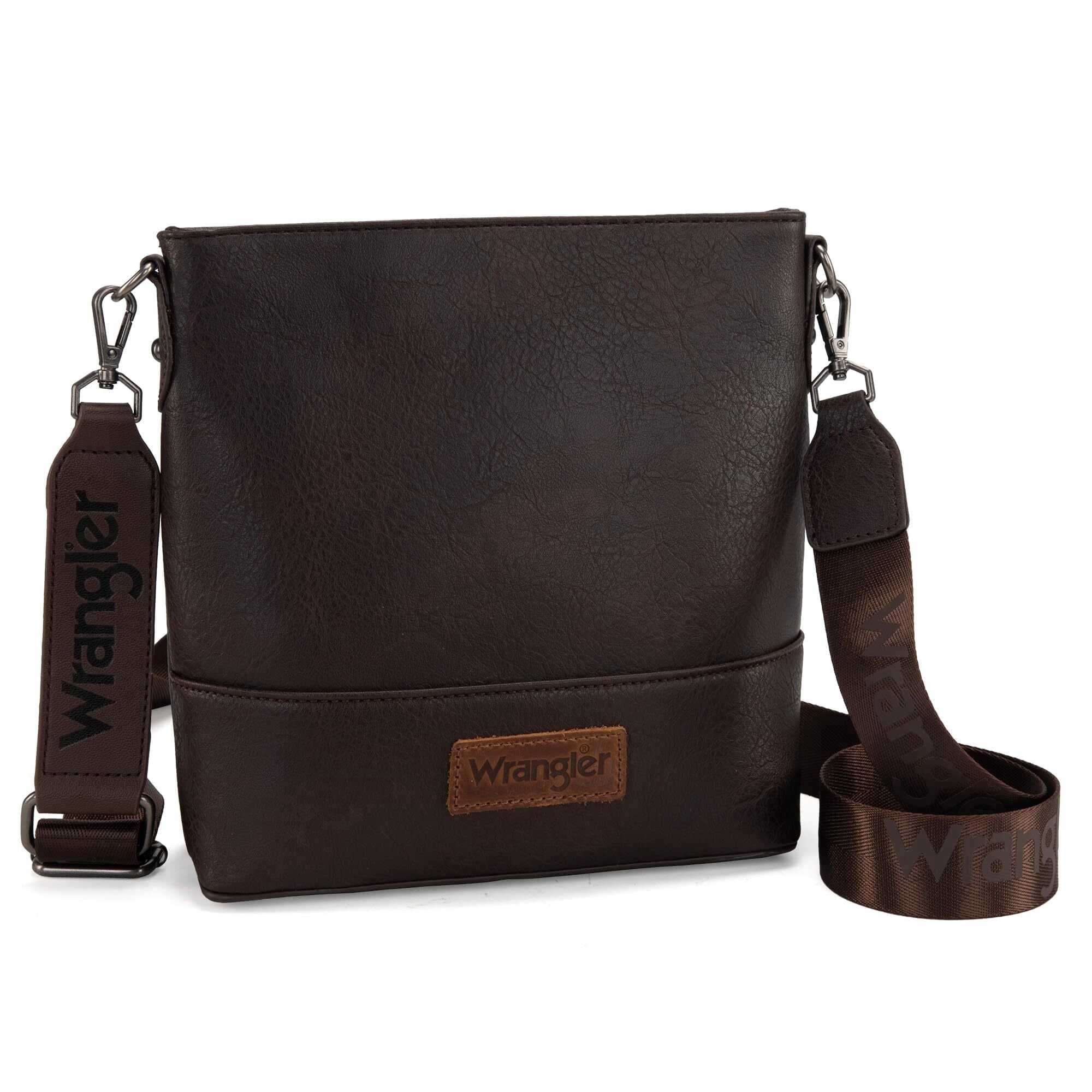 Wrangler Crossbody Purses for Women Two Tone Crossbody Bags Women Purses and Handbags, Coffee