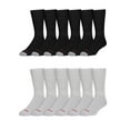 thumbnail image 1 of Wrangler Cushioned Crew Work Socks, Size 13-15, Gray/Black, 12 Pairs, 1 of 5