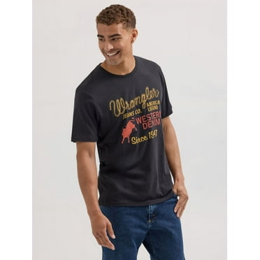 Wrangler Men's Logo Washed Black Graphic T-Shirt 112353904