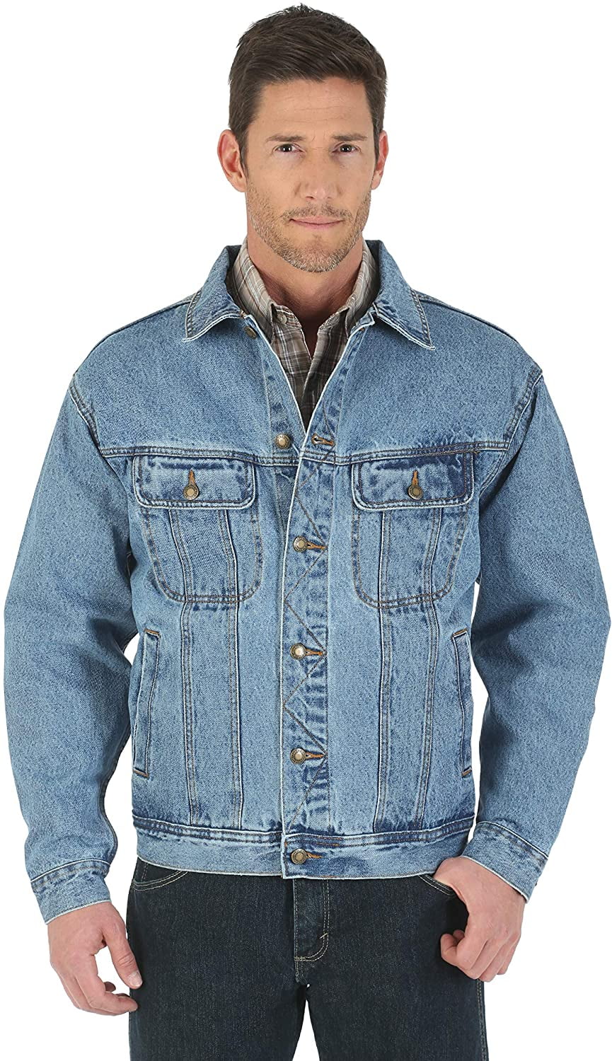 ジャケット・アウター Wrangler realtree denim jacket Wrangler Men's Cowboy Cut Western Lined Denim Jacket, Rustic