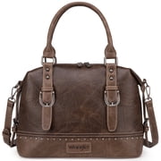 Wrangler Doctor Bag for Women Satchel Handbags, Black Coffee deal from Walmart