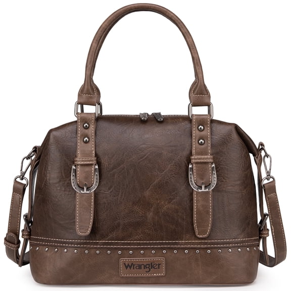 Wrangler Doctor Bag for Women Satchel Handbags, Black Coffee