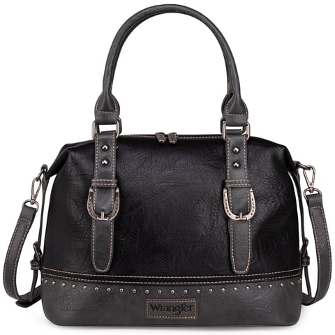 Wrangler Doctor Bag for Women Satchel Handbags, Cannon Black