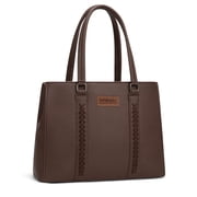Wrangler Double Compartment Tote Bag for Women Whipstitch Handbag, Coffee