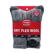 Wool Blend Work Socks for Men, Size 6-12, Charcoal, 6 Pairs