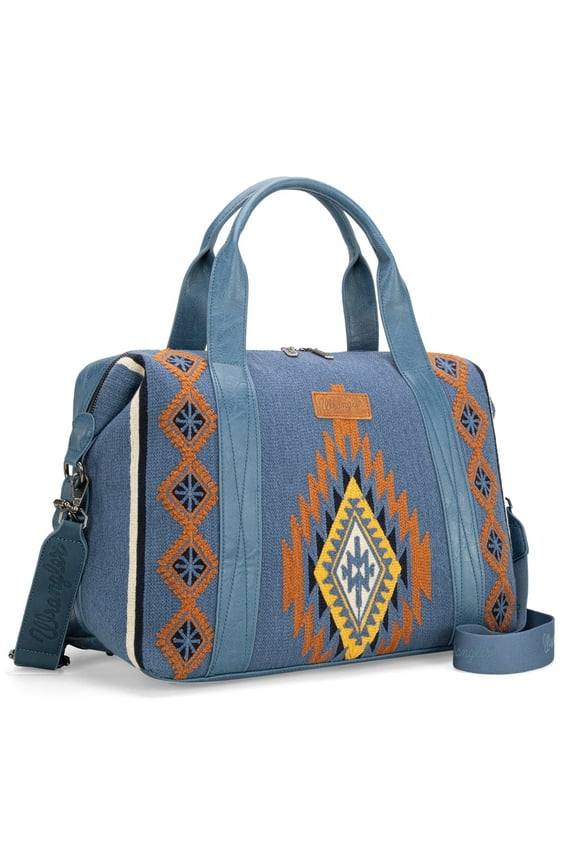 Wrangler Duffel Bag for Women Large Travel Weekender Bag Designer Tapestry Carry On Bags, Jean