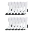 thumbnail image 1 of Wrangler Essential Cool Comfort Crew Socks for Men, Full-Cushion Comfy Socks, 6-12, White, 12-Pack, 1 of 8