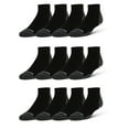 thumbnail image 1 of Wrangler Essential Cool Comfort Low Cut Full-Cushion Ankle Socks for Men, 6-12, Black, 12-Pack, 1 of 8