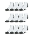 thumbnail image 1 of Wrangler Essential Cool Comfort Low Cut Socks, Full-Cushion Socks for Men, 6-12, White, 12-Pack, 1 of 8