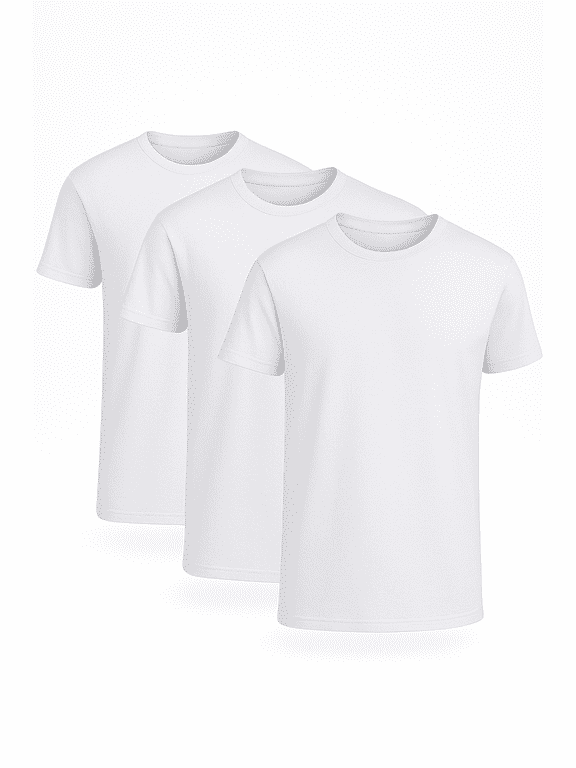Five Star Performance Mesh Crew T-Shirt, Stretch Fabric Sleeve Shirts for Men, 3-Pack