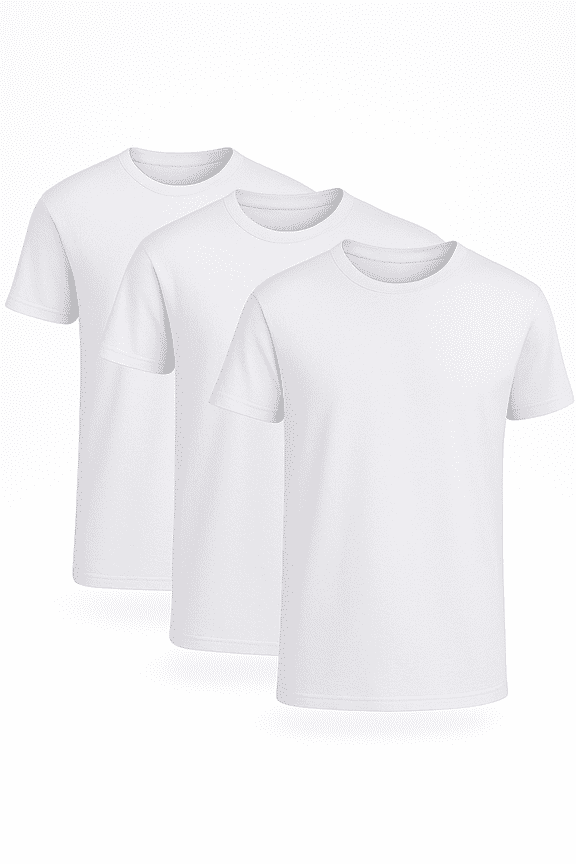 Five Star Performance Mesh Crew Shirts for Men, Short Sleeve Undershirts, 3-Pack