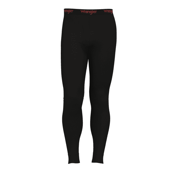 Wrangler Premium Men's Active Stretch Base Layer Thermal Pants, 2XL, Black