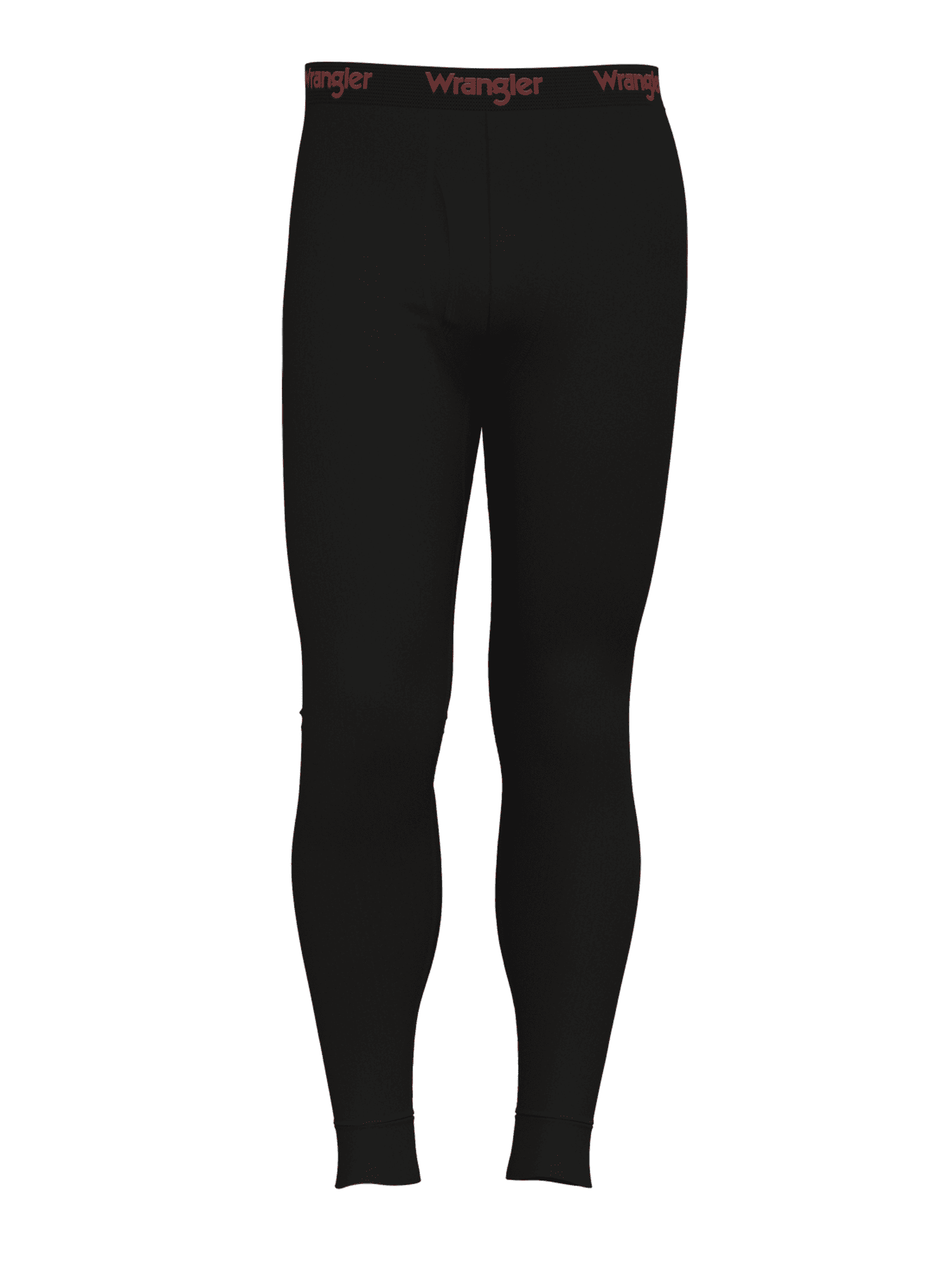 Wrangler Premium Men's Active Stretch Base Layer Thermal Pants, L, Black