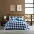 thumbnail image 1 of Wrangler Flagstaff Check Blue King Quilt Set, 1 of 14