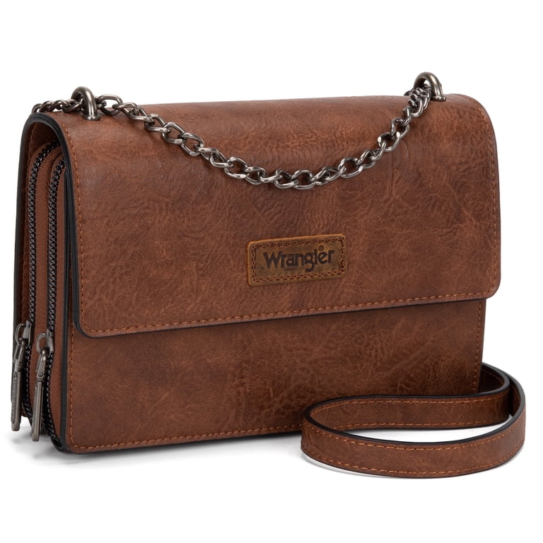 Wrangler Dark Brown Messenger Bag NWOT The Wrangler main image 4