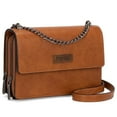 thumbnail image 1 of Wrangler Flap CrossBody Purse for Women Small Shoulder Bag with Chain Strap, Light Brown, 1 of 7