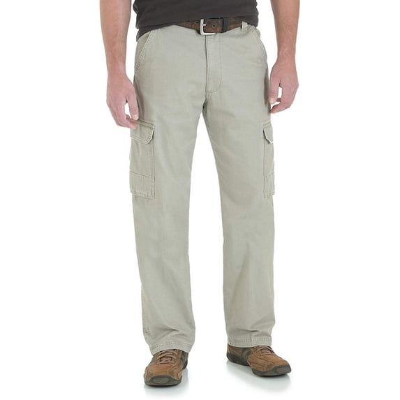 Wrangler Genuine Mens Twill Cargo Pants Burlap Beige 30W x 32L
