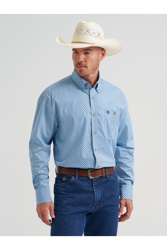 George Strait Baby Blue Cross - Mens Shirt  - 112374582