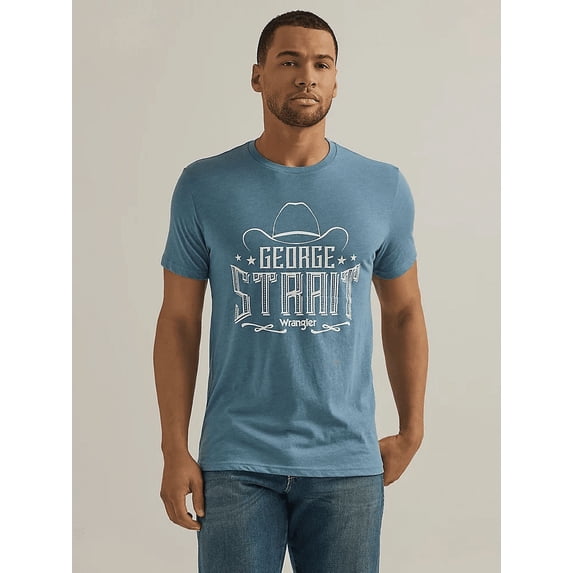 Wrangler George Strait Blue Heather - Mens Tee - 112344151