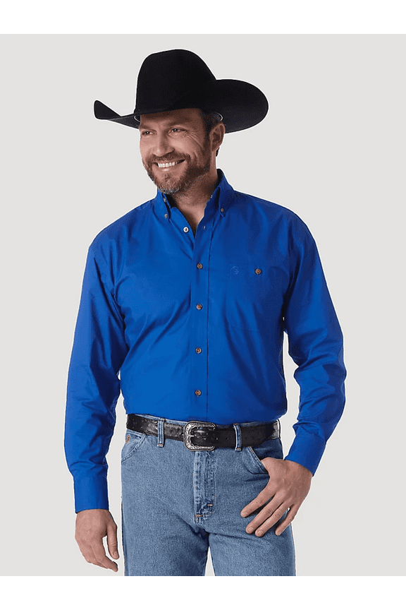George Strait Royal Blue Solid - Mens Shirt - 112345803