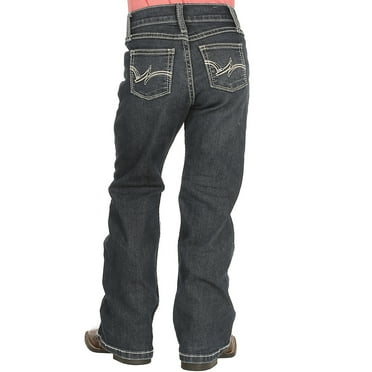 Wrangler Girls' "W" Swish Embroidery Bootcut Jeans - 09MWGER 7