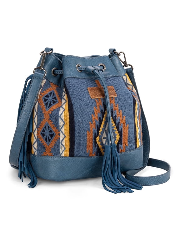 Wrangler Hobo Bags for Women Designer Bucket Purses Western Shoulder Handbags, Jean