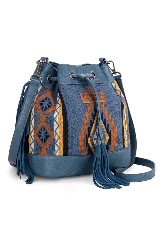 Wrangler Hobo Bags for Women Designer Bucket Purses Western Shoulder Handbags, Jean
