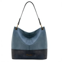 Wrangler Hobo Bags for Women Leather Tote Bag Shoulder Bag Top Handle Satchel Purses and Handbags, Two Tone Jean