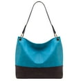 thumbnail image 1 of Wrangler Hobo Bags for Women Leather Tote Bag Shoulder Bag Top Handle Satchel Purses and Handbags, Two Tone Turquoise, 1 of 7