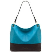 Wrangler Hobo Bags for Women Leather Tote Bag Shoulder Bag Top Handle Satchel Purses and Handbags, Two Tone Turquoise