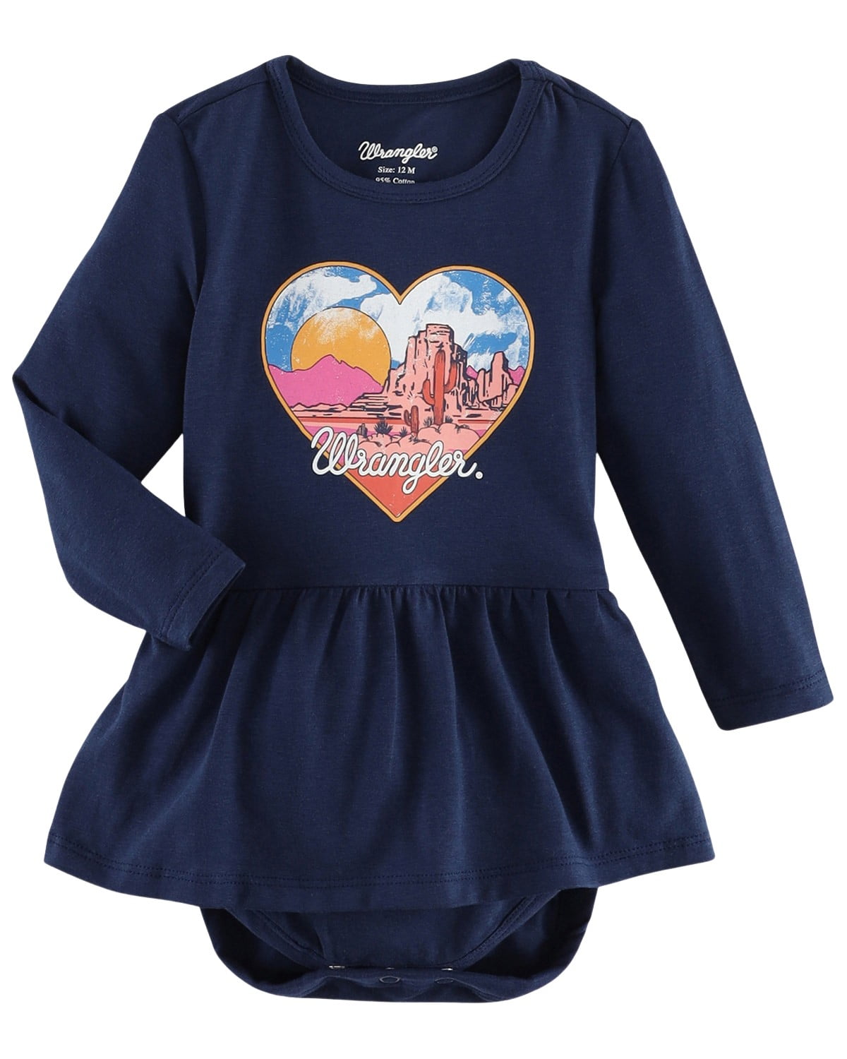 Wrangler InfantGirls' Scenic Graphic Long Sleeve Onesie Navy 69 MOS