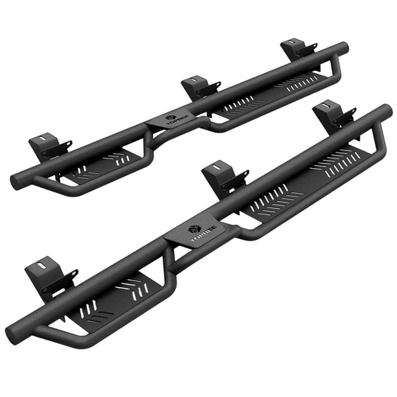 Wrangler JL Running Boards Side Steps Compatible with 2018 2019 2020 2021 2022 2023 2024 2025 2026 Wrangler JL JLU Unlimited 4 Doors, Two Stairs Nerf Bars Step Plates Rock Sliders Rail, Carbon Steel