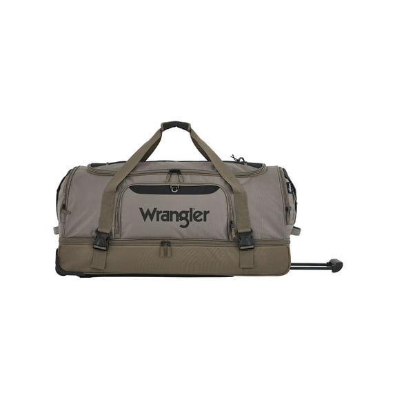 Wrangler Jumbo 36" Drop-Bottom Rolling Duffel with Telescopic Handle - Fallen Rock