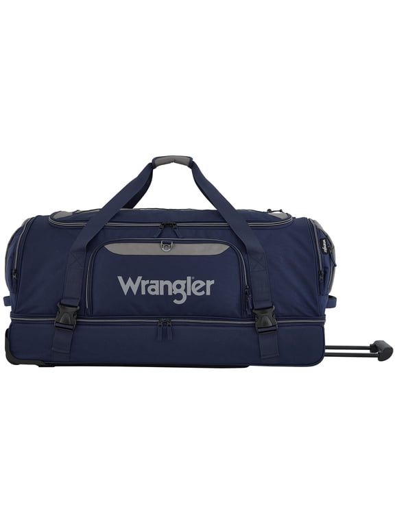 Jumbo 36" Drop-Bottom Rolling Duffel with Telescopic Handle - Navy