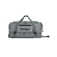 thumbnail image 1 of Wrangler Jumbo 36-inch Drop-Bottom Rolling Duffel with Telescopic Handle, Sharkskin Gray, 1 of 7