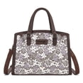 thumbnail image 1 of Wrangler Lace Tote Bag for Women, Medium Crossbody Top Handle Handbags Ladies Satchel Elegant Purse Charms for Wedding Gift, Coffee, 1 of 6