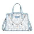 thumbnail image 1 of Wrangler Lace Tote Bag for Women, Medium Crossbody Top Handle Handbags Ladies Satchel Elegant Purse Charms for Wedding Gift, Jean, 1 of 6