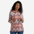 thumbnail image 1 of Wrangler Ladies Retro Americana Blue Aztec Printed Pullover Hoodie 112344654, 1 of 2