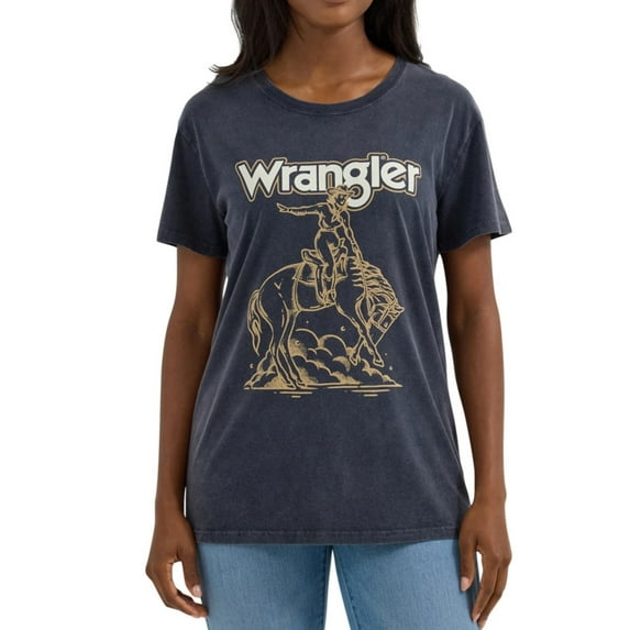 Wrangler Womens Retro Boyfriend Fit Tee XL Black