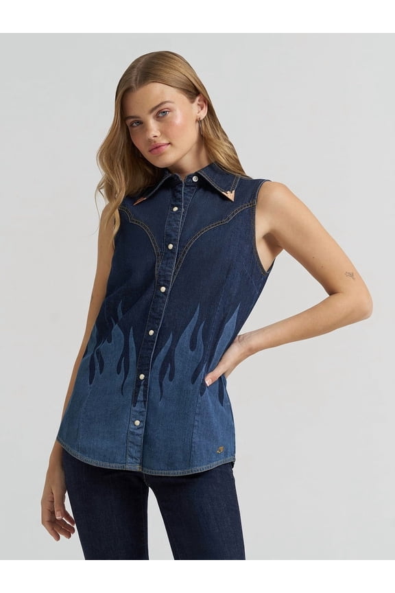 Lainey Wilson Dark Denim - Ladies Vests  - 112380460