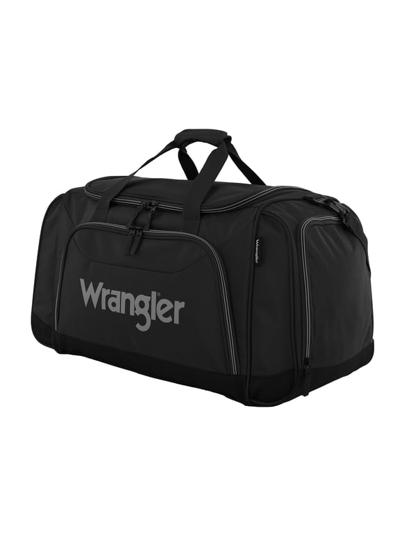 Large 28" Travel Duffel with Side Wet-Shoe Pocket - Black