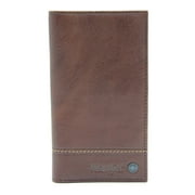 Wrangler Leather Checkbook Wallet - Brown