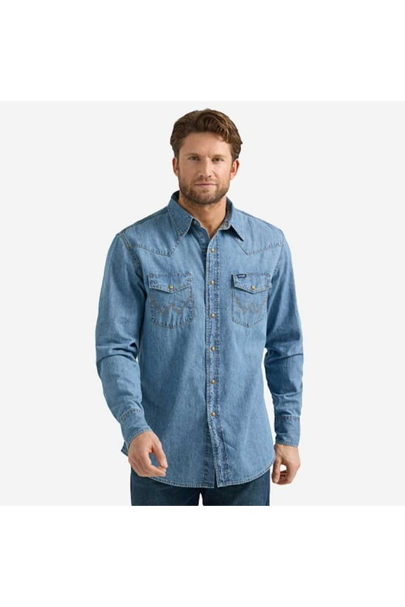 Mens Denim Light Wash Shirt