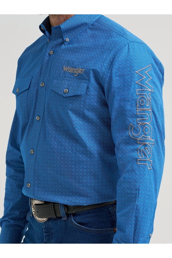 Logo Snap Cerulean Hatch Blue - Mens Shirt - 112369443