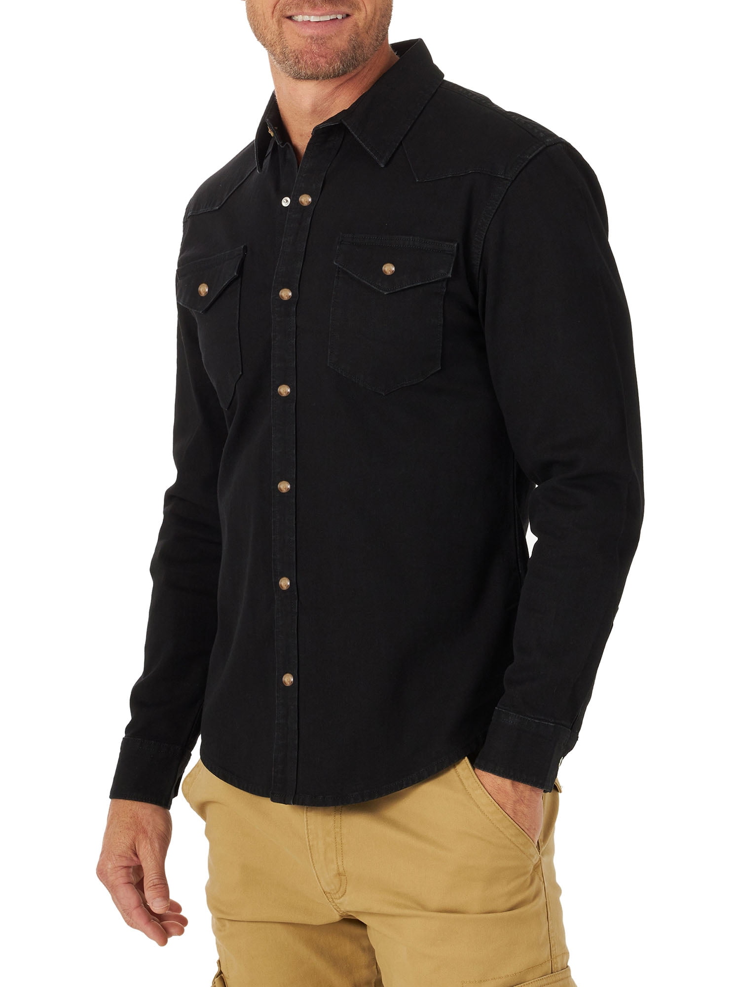 Wrangler Long Sleeve Denim Button-Up Shirt (Men's)
