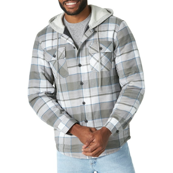 Wrangler Long Sleeve & Hooded Cotton, Lined Shirt Jacket (Men's)